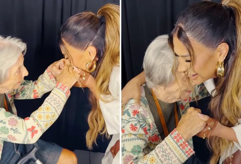 Simone Mendes realiza sonho de fã de 94 anos e se emociona
